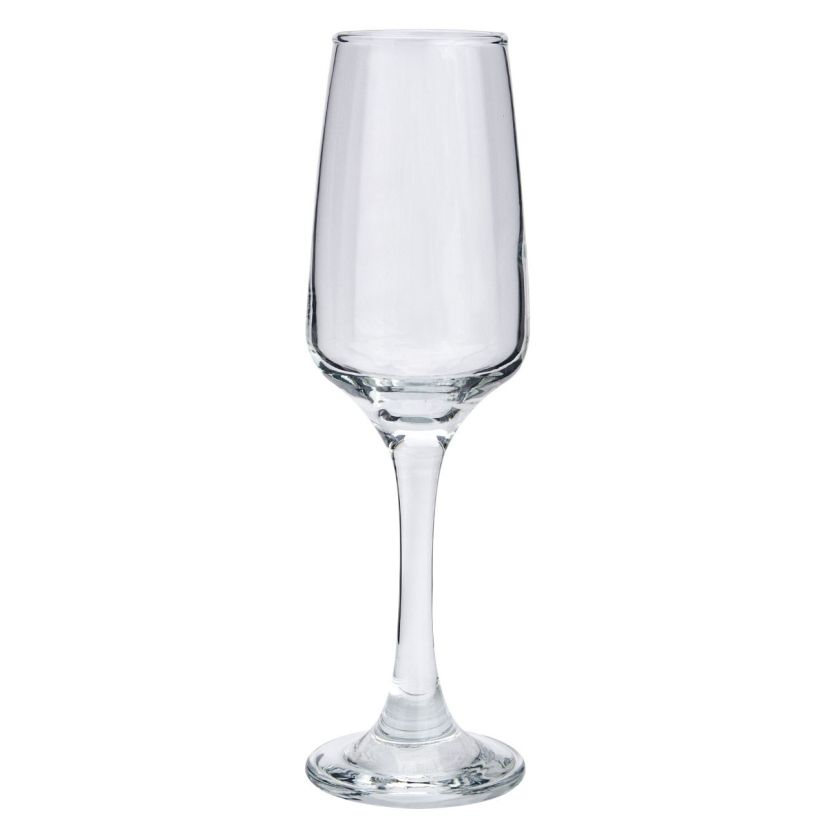 Чаша за шампанско - стъклена - прозрачна - 220 мл.
