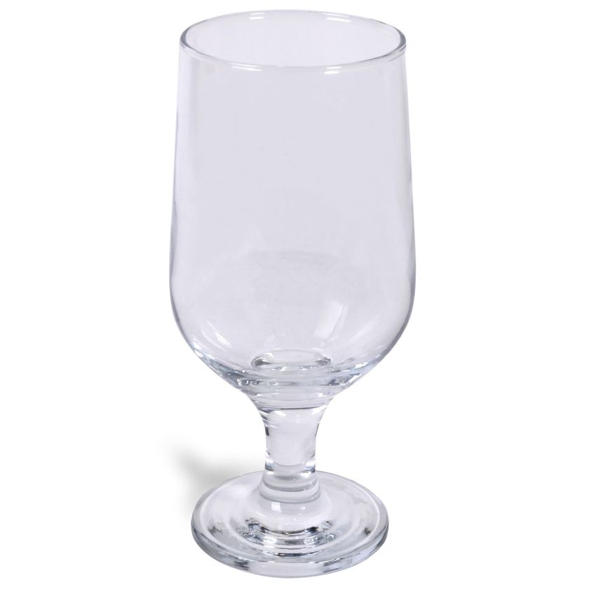 Чаша за бира - със столче - стъклена - прозрачна - 375 мл.