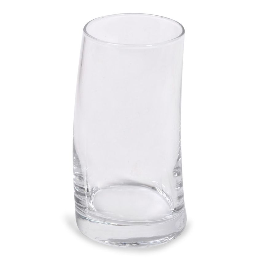 Чаша за фрапе - стъклена - извита - 385 мл. - 3 бр.