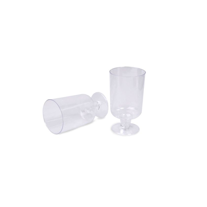 Чаша за вино - пластмасова - прозрачна - 100 мл. - 10 бр.