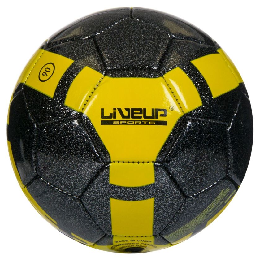 Детска футболна топка - черно и жълто - 14.5 см.