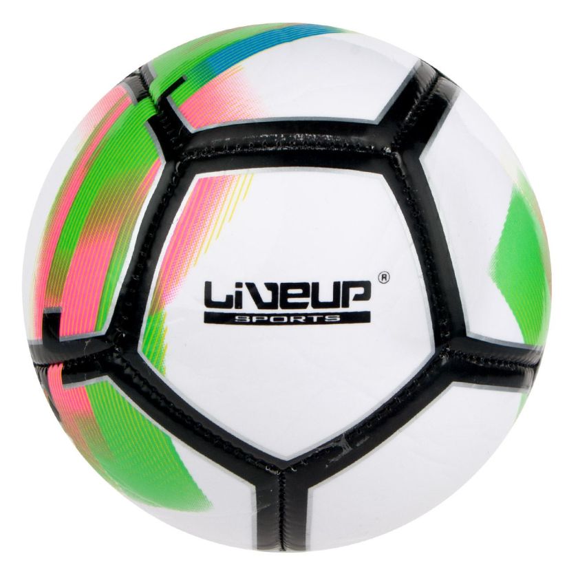 Детска футболна топка - зелено и розово  - 14.5 см.
