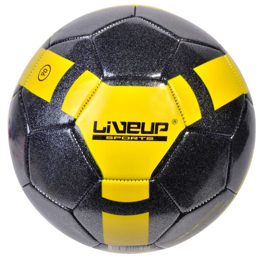 Футболна топка - черно и жълто - 22.6 см.