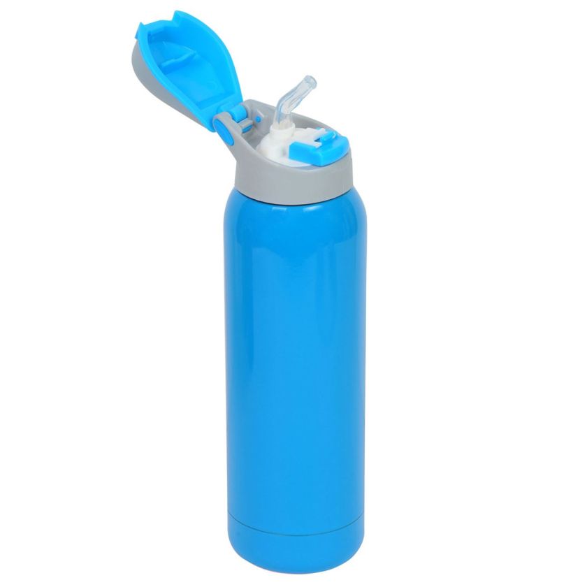Термо бутилка за вода - метална - синя - 500 мл.