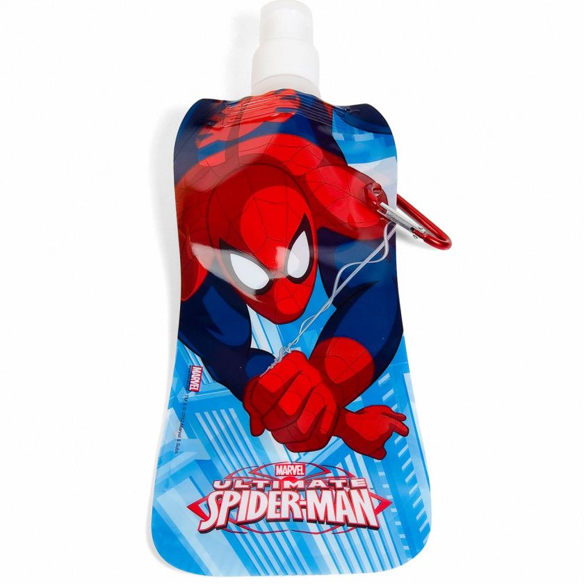 Детска сгъваема бутилка за вода - SPIDERMAN - 480 мл.
