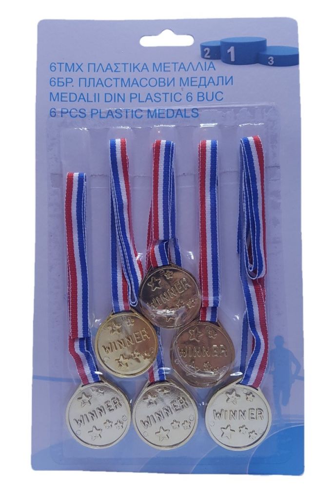 Златни медали - пластмасови - 6 бр.