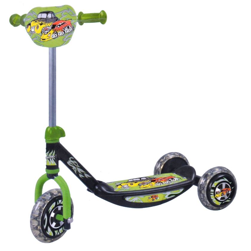 Детски скутер - зелен - триколка