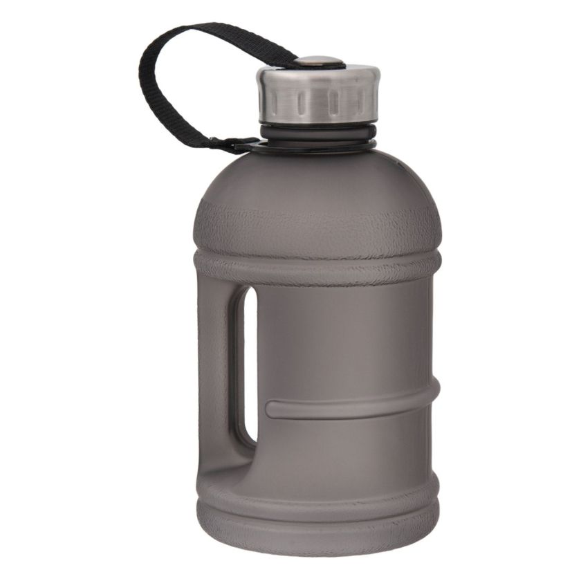 Бутилка за вода - пластмасова - сива - 1.5 л.