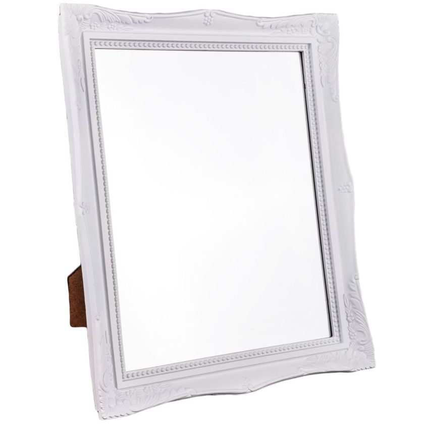 Настолно огледало - правоъгълно - бяло - 24 х 29.5 см.