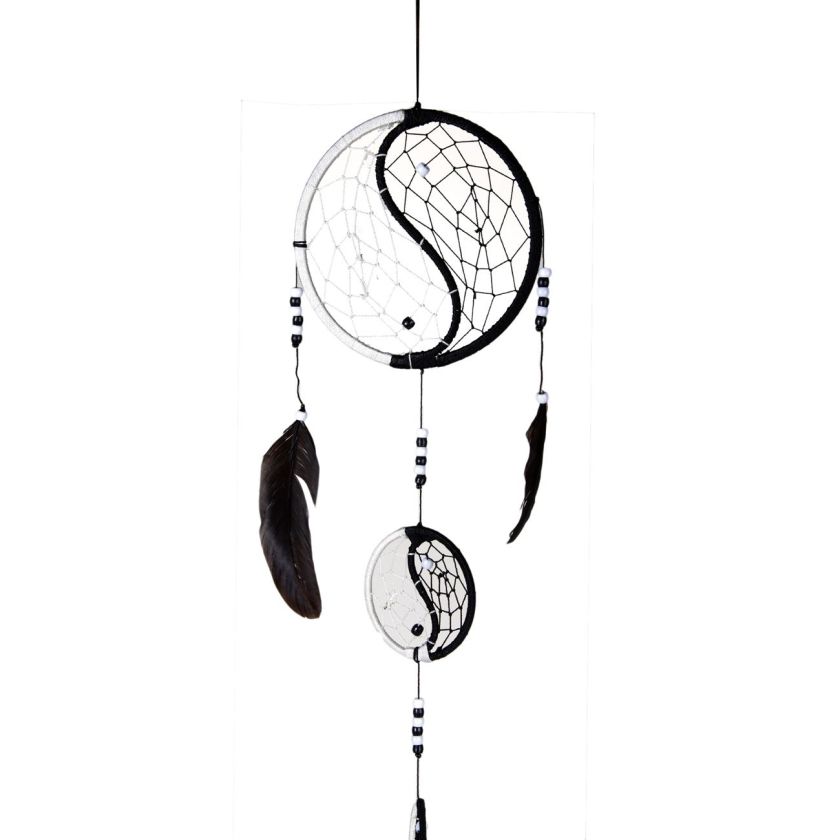 Висяща декорация - Dreamcatcher - Yin and Yang - 75 см.