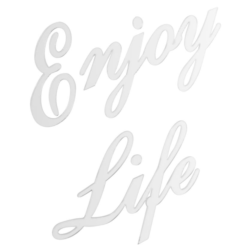 Огледален стикер за стена - Enjoy life - 2 части