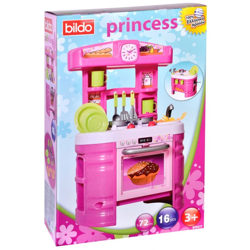 Детска кухня - розова - Princess - 16 части