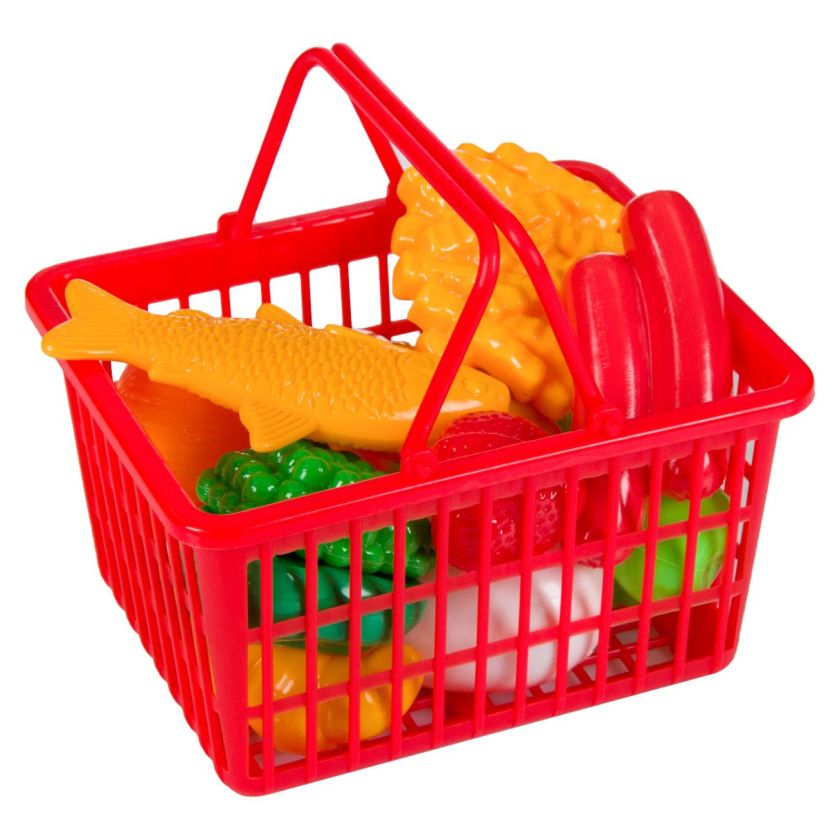 Детска пазарска кошница със зеленчуци и риба - 18 части