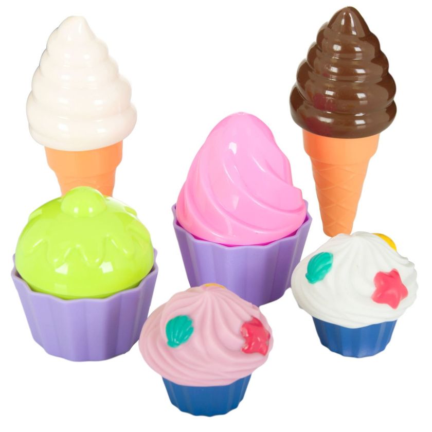 Детски комплект - мъфини и сладолед - 6 части