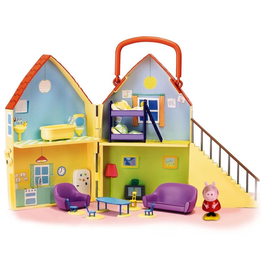 Къща за кукли - куфарче - с фигурка - Peppa Pig