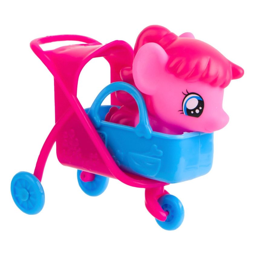 Пони - розово - с количка