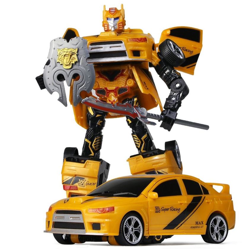 Робот - спортен автомобил - жълт