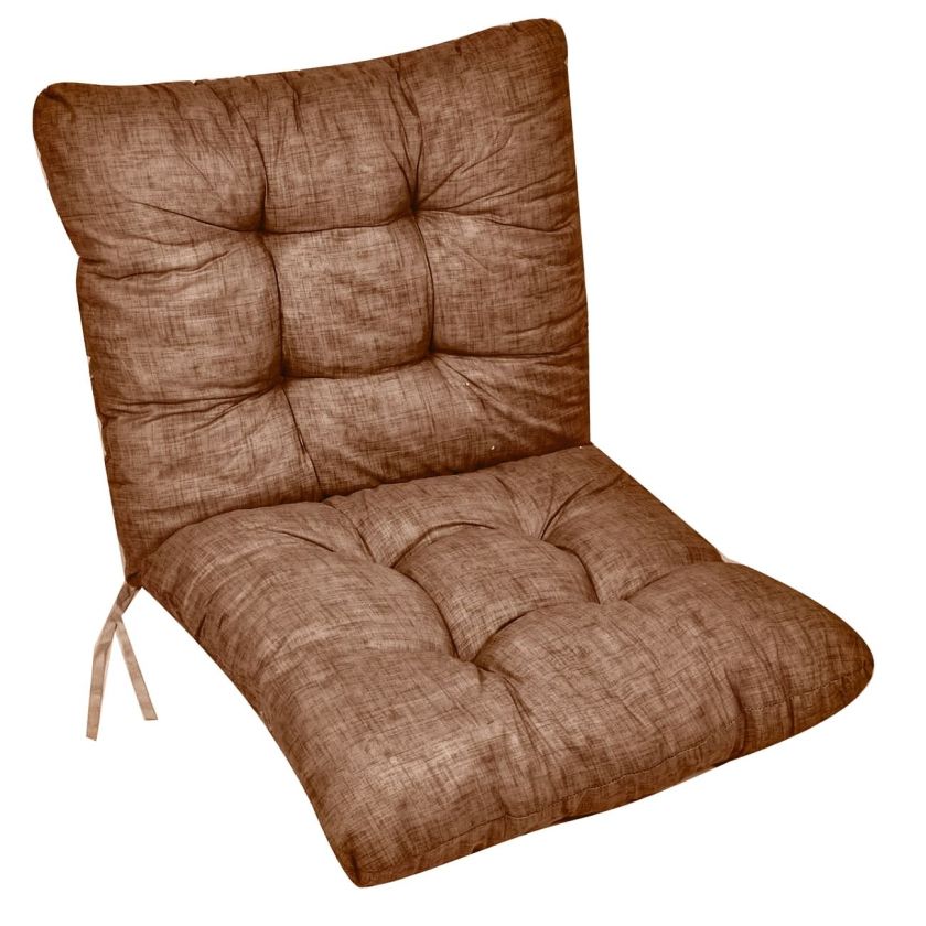 Възглавница за стол - с облегалка - кафява - 50 х 100 см.