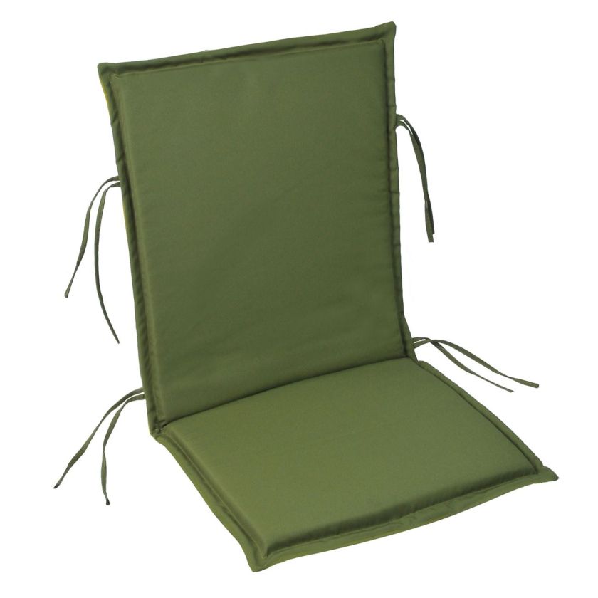 Възглавница за стол - с облегалка - зелена - 43 х 93 см.