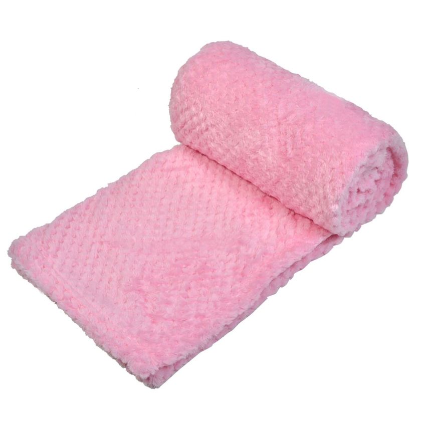 Шалте за бебешко легло - розово - релефно - 100 х 140 см.