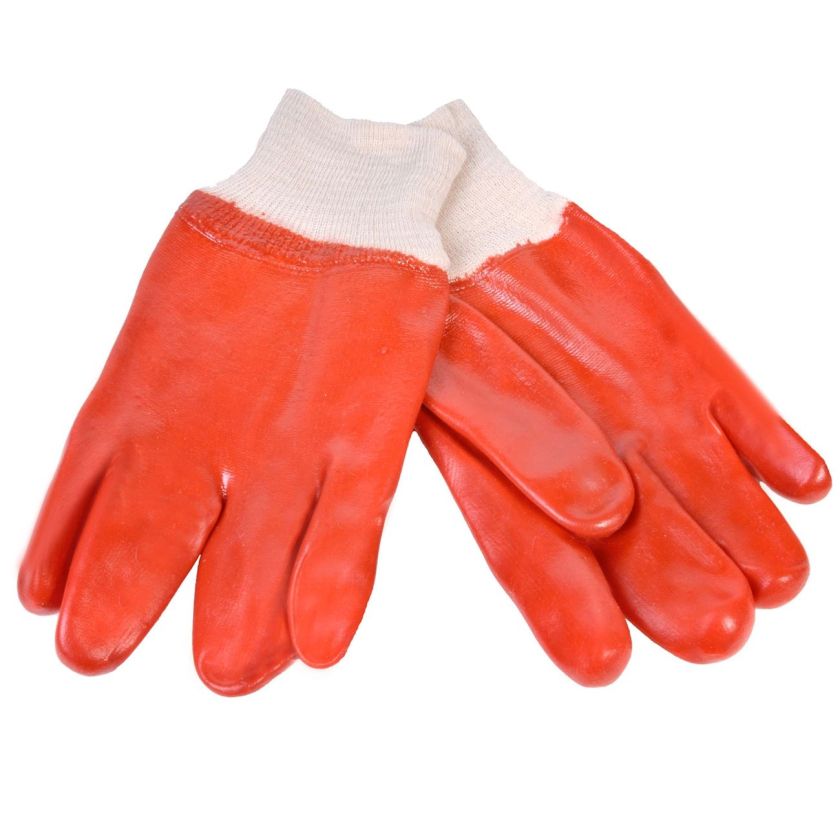 Градински ръкавици - PVC - оранжеви