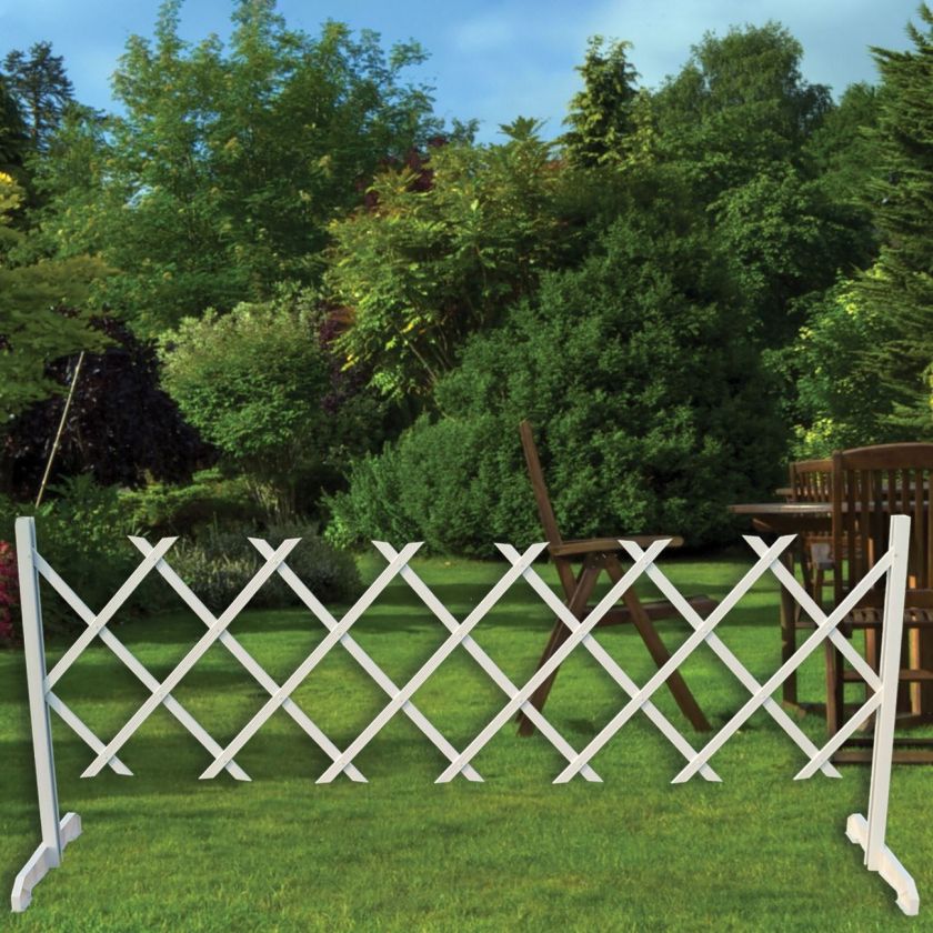 Градинска ограда - бяла - сгъваема - 86 х 200 см.
