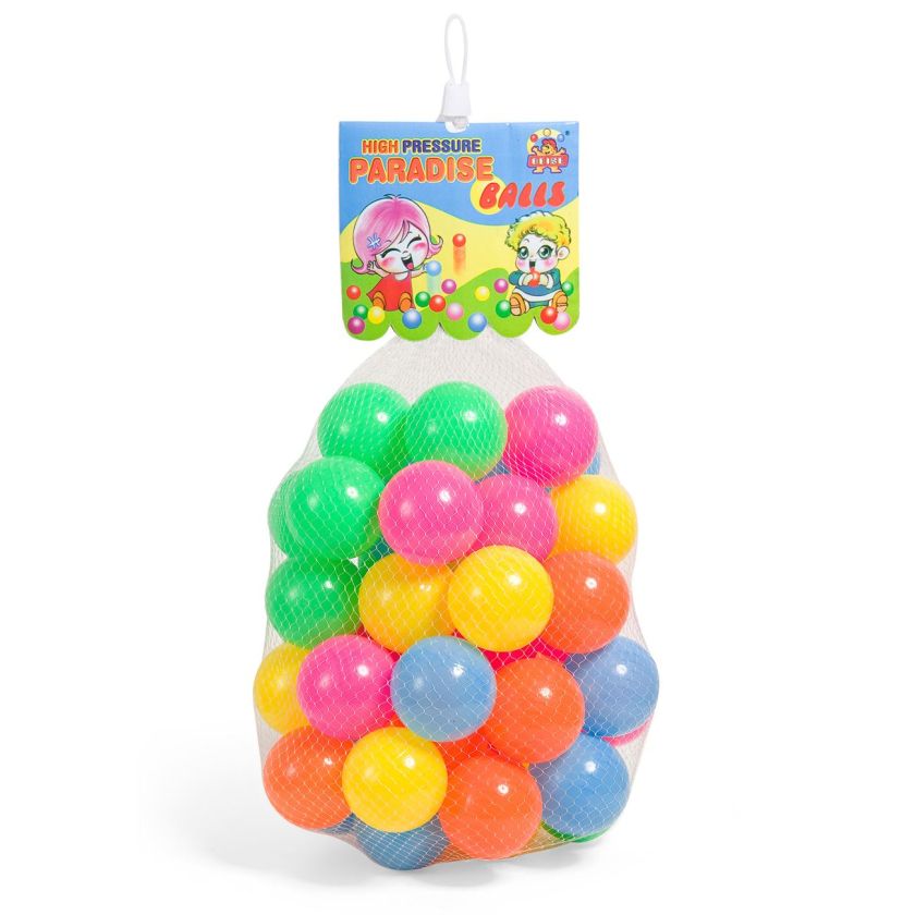 Разноцветни топчета - пластмасови - 5.5 см. - 50 бр.