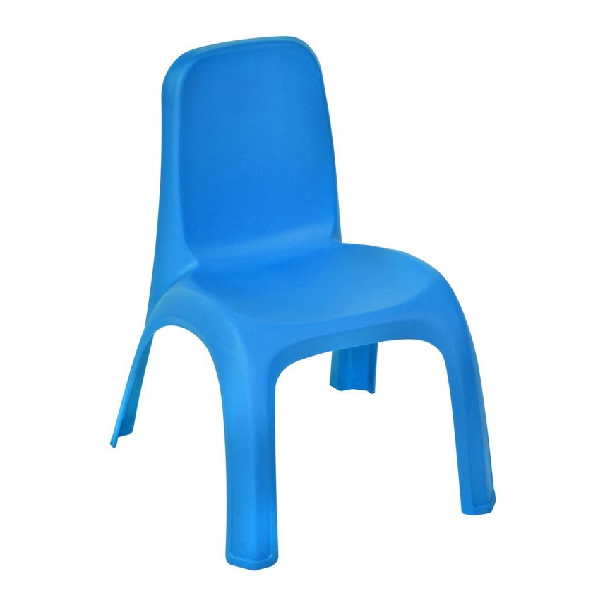 Детско пластмасово столче - светло синьо