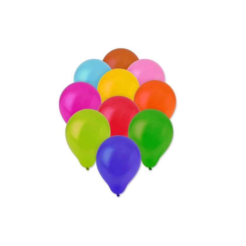 Парти балони - цветни - 25 см. - 50 бр.