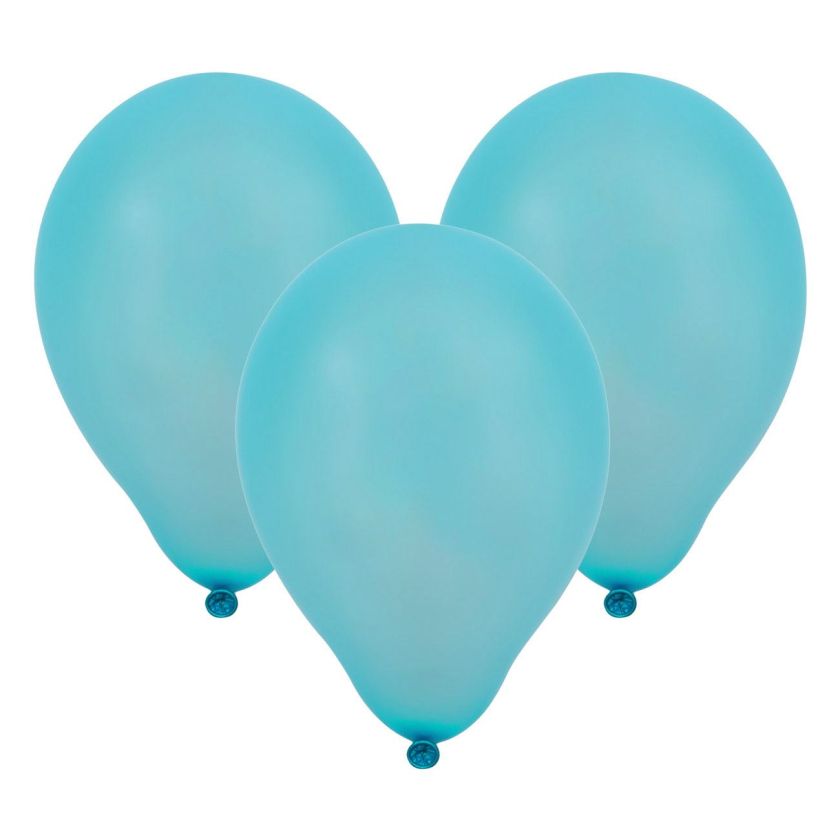 Парти балони - светло сини - 30 см. - 10 бр.