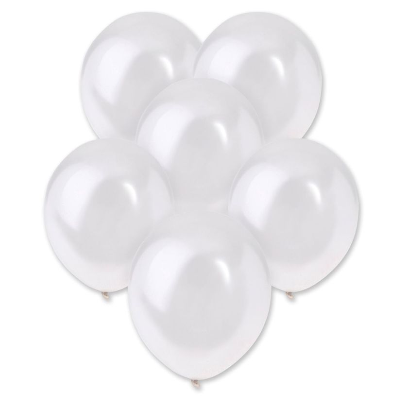 Парти балони - бели - 30 см. - 20 бр.