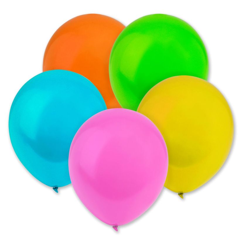 Парти балони - неонови - 35 см. - 5 бр.