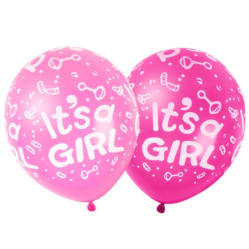 Парти балони - IT'S A GIRL - 30 см. - 10 бр.