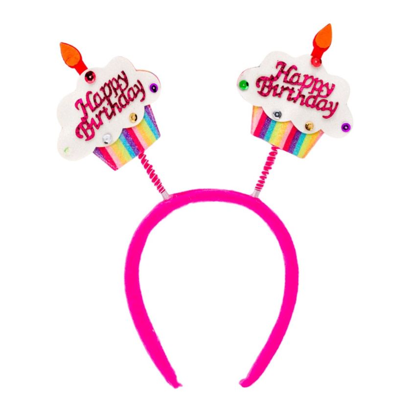 Парти диадема - мъфини - Happy Birthday - 13 см.