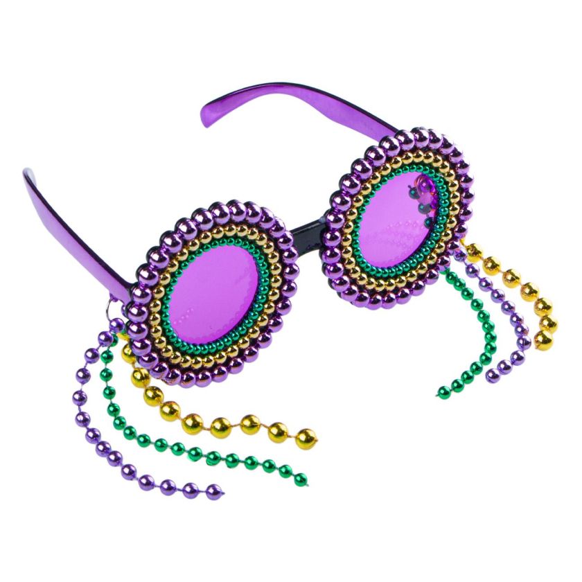 Карнавални очила - цветни перли