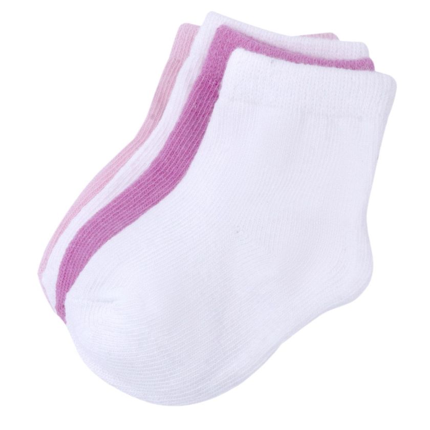 Бебешки чорапи - къси - различни цветове - 4 чифта