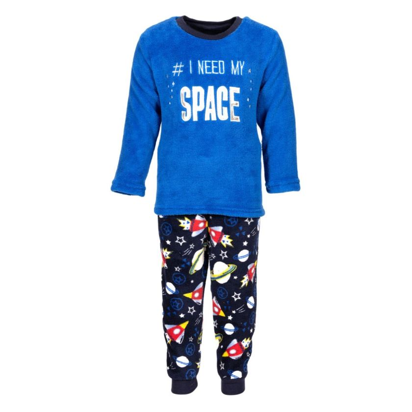 Бебешка пижама - синя - космос