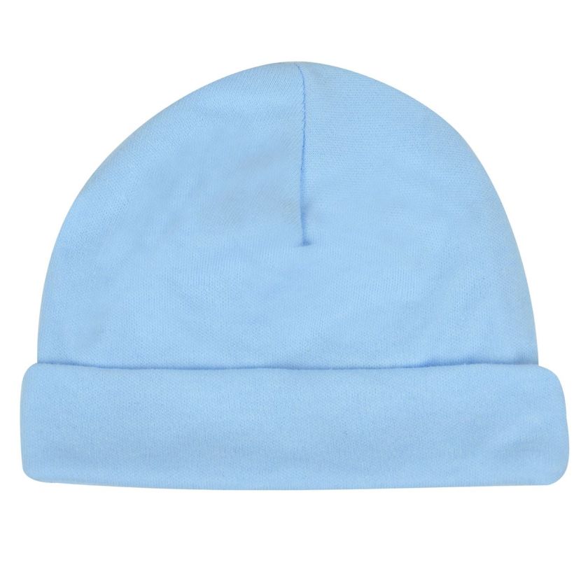Бебешка шапка - зимна - светло синя
