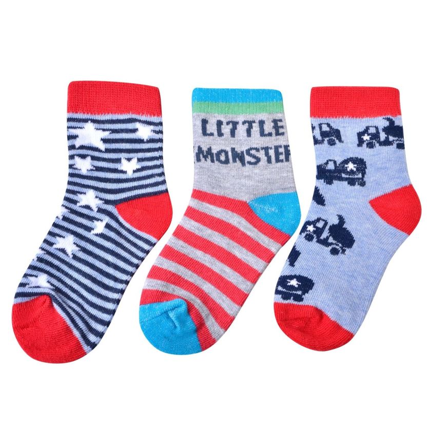 Бебешки чорапи - цветни - 3 чифта