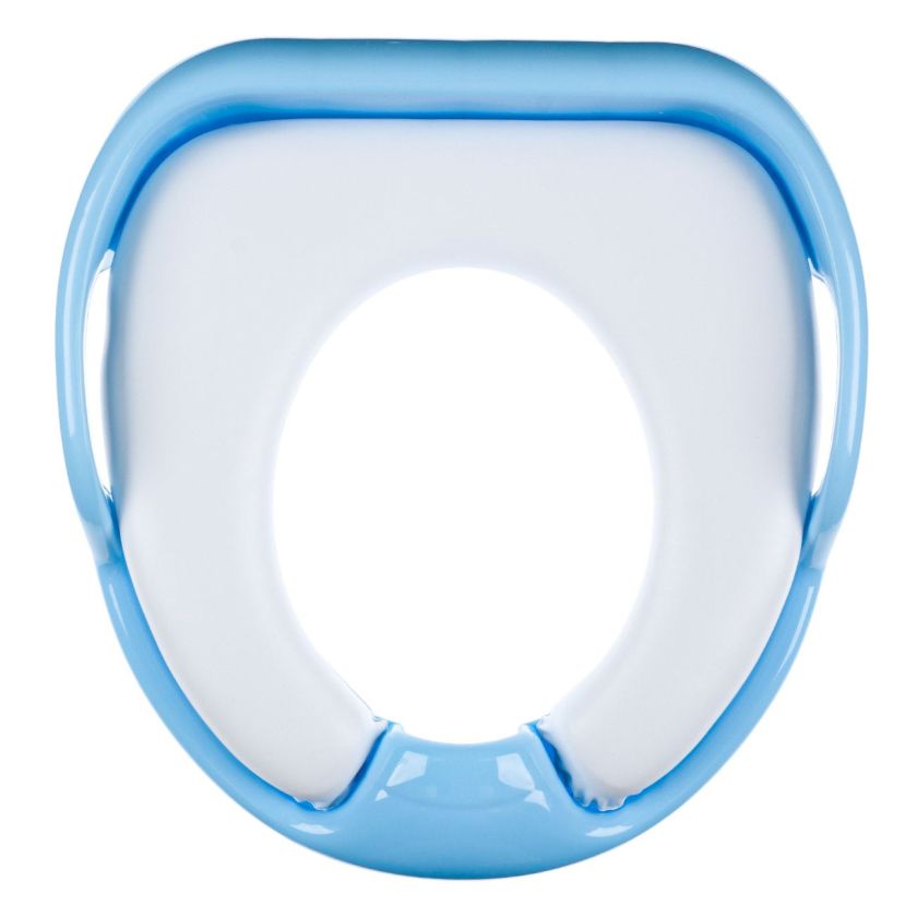 Детска седалка за тоалетна чиния с дръжки, синя