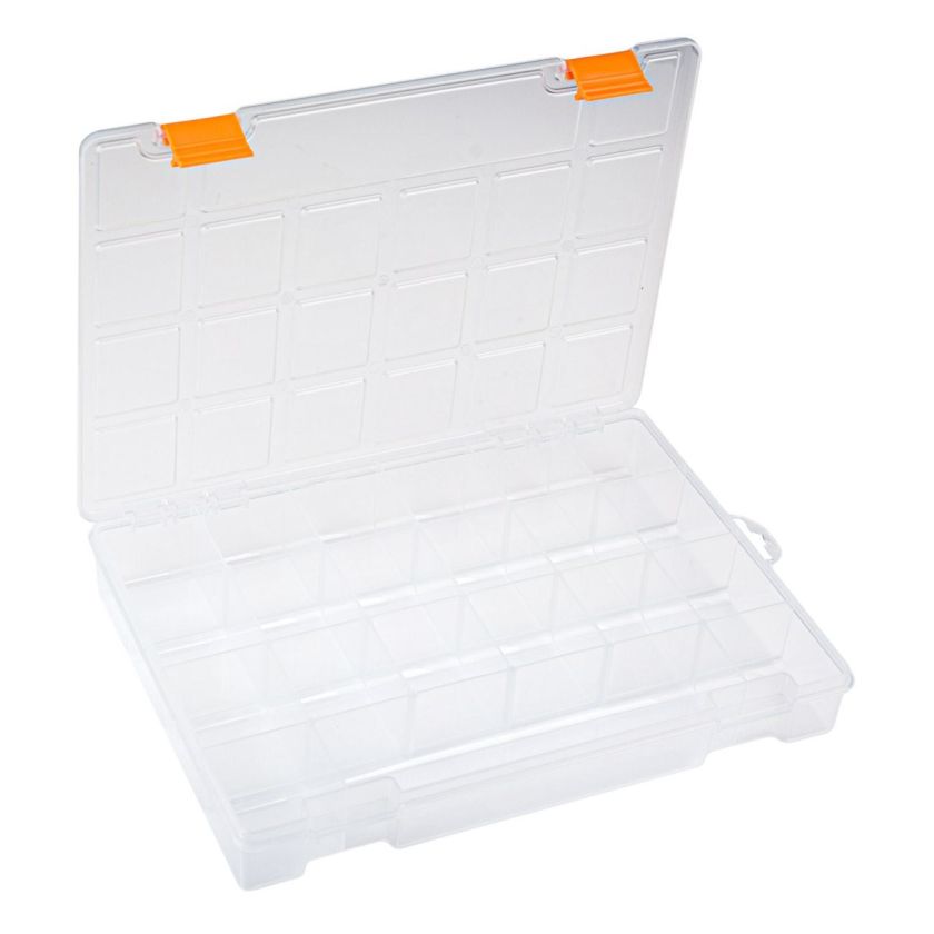 Пластмасова кутия - органайзер, 20.3 x 27.6 x 4.2 см.