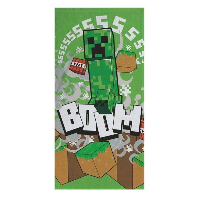 Детска памучна плажна кърпа Minecraft - 70 x 140 см.