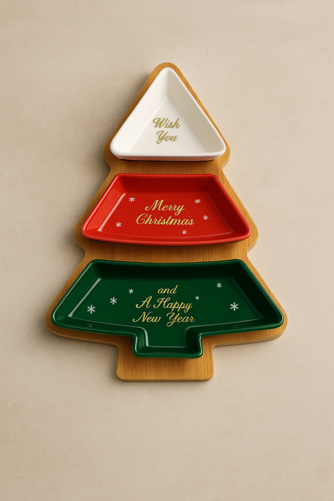 Коледно плато във формата на Елха - 27,5 x 20 x 3,1 см.