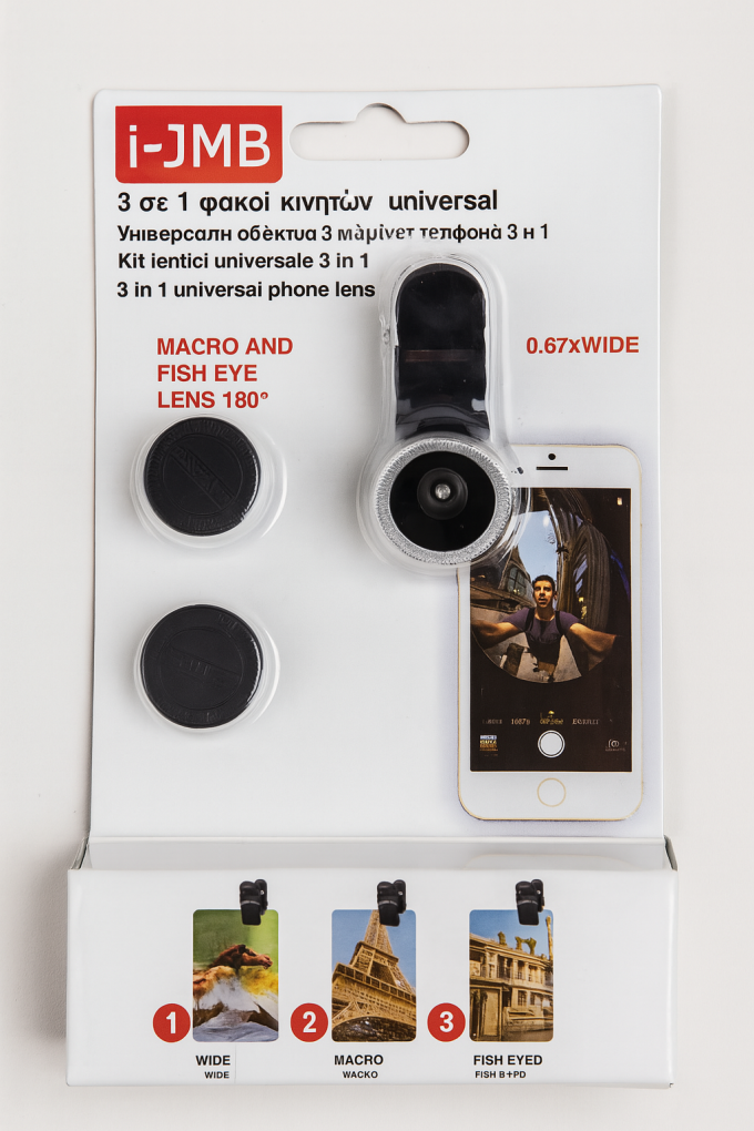 Обектив за смартфони 3 в 1