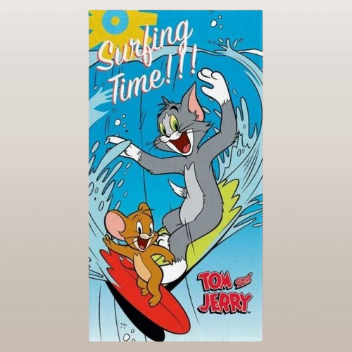 Детска плажна кърпа на Tom & Jerry 70 x 140 см. 