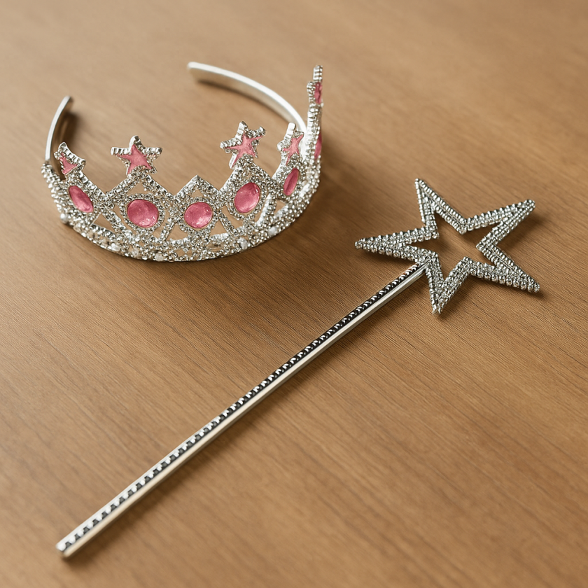 Карнавален комплект - корона и жезъл - звезда