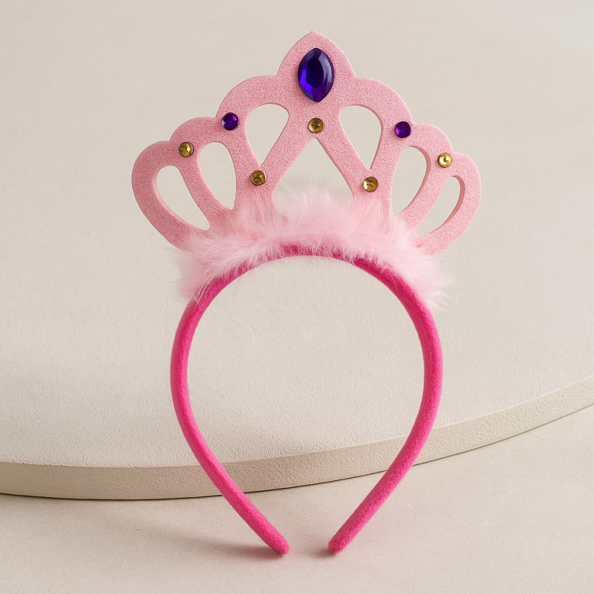 Карнавална диадема - корона - розова