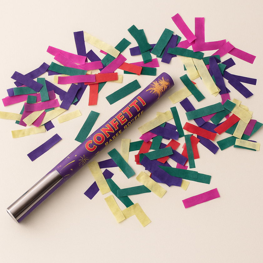 Парти конфети - цветни - 35 см.