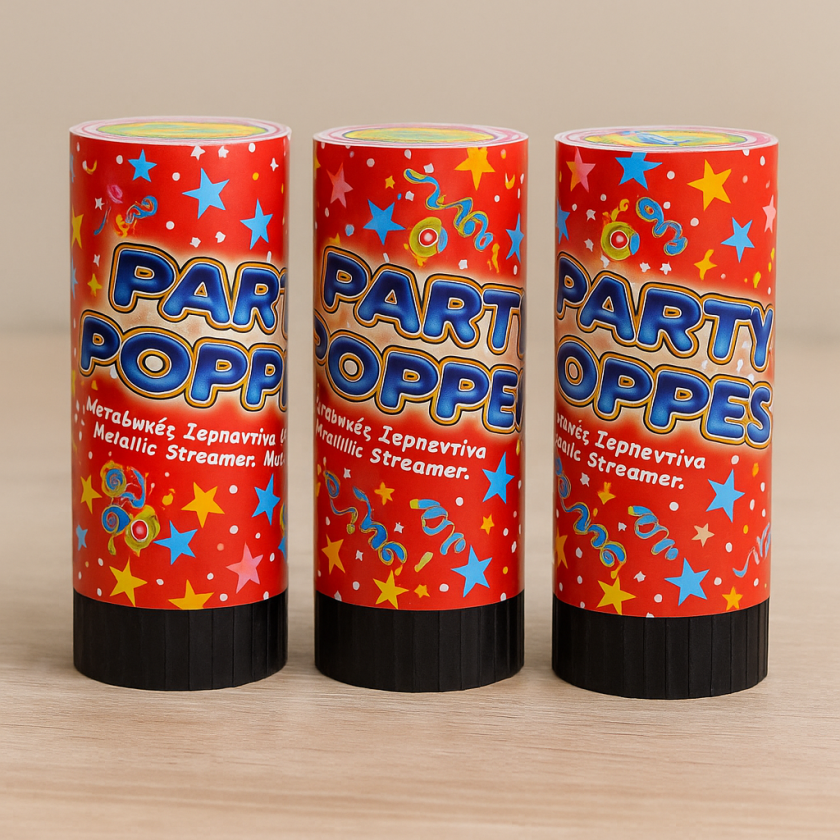 Парти конфети - цветни - 11 см. - 3 бр.