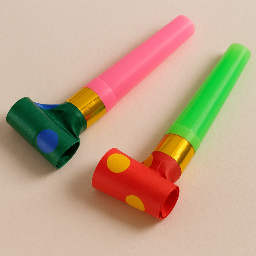 Парти свирки - многоцветни - точки - 30 бр.